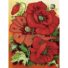Load image into Gallery viewer, Diamond Painting - Partial Special Shaped - poppy blossoms (30*40CM)
