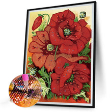 Load image into Gallery viewer, Diamond Painting - Partial Special Shaped - poppy blossoms (30*40CM)
