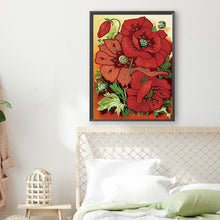 Load image into Gallery viewer, Diamond Painting - Partial Special Shaped - poppy blossoms (30*40CM)

