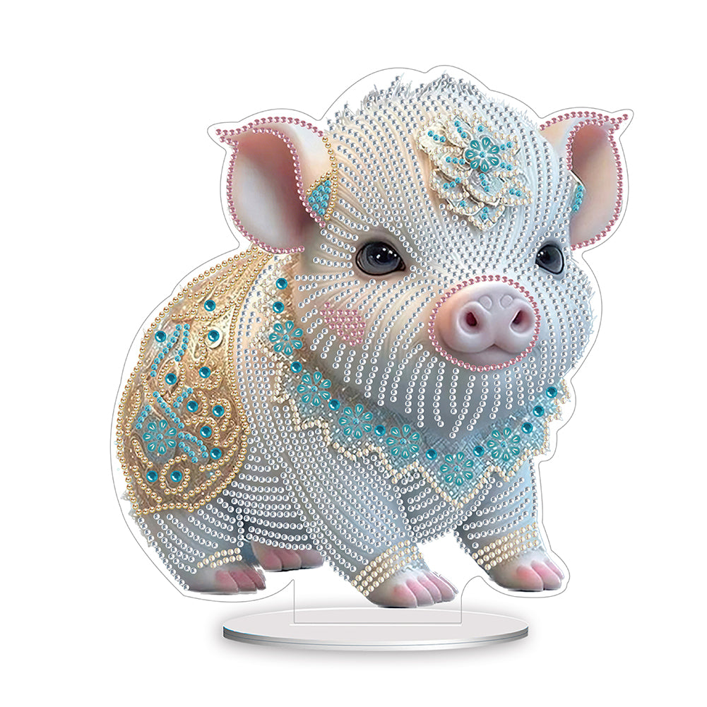 Chinese Zodiac Chicken Acrylic Desktop Diamond Art Kits for Office Desktop Decor