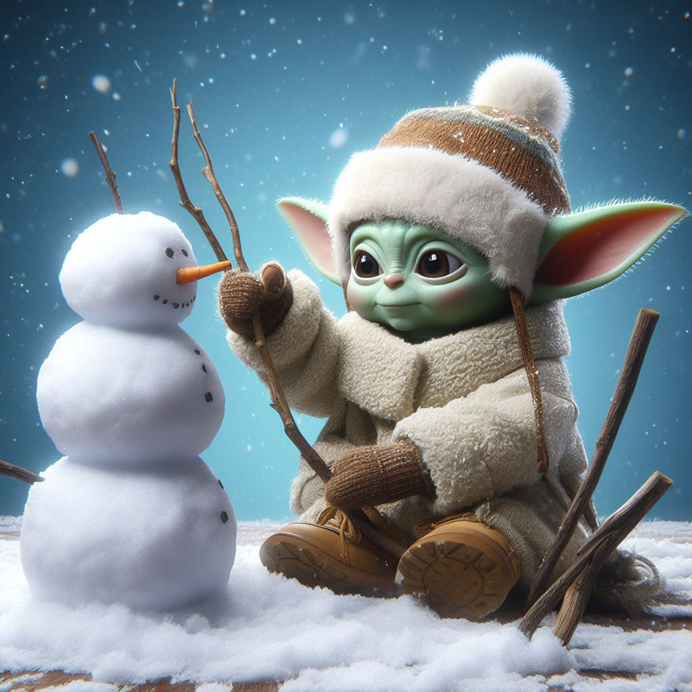 Diamond Painting - Full Round - Yoda and the Yeti (50*50CM)