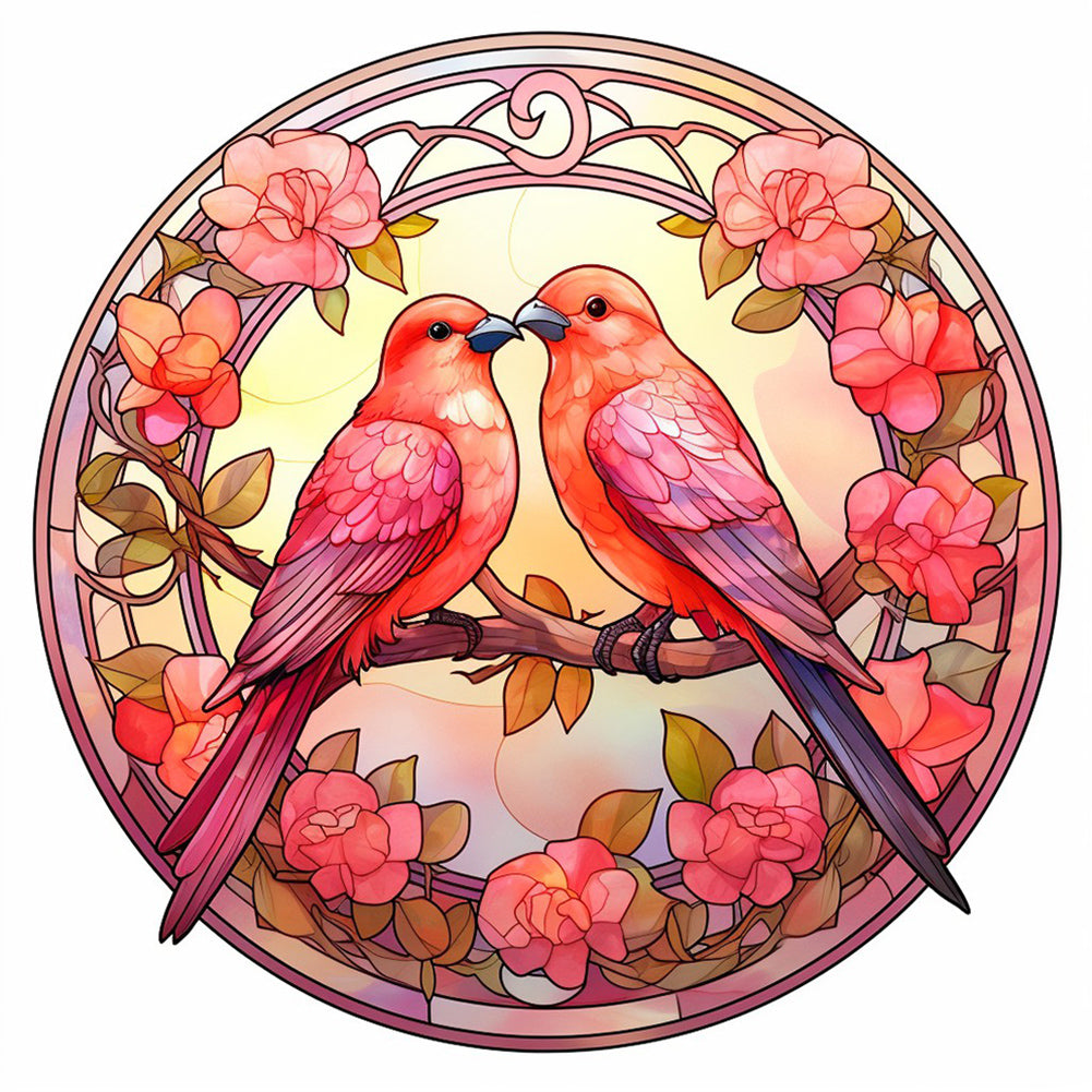 Diamond Painting - Full Round - love for birds (30*30CM)
