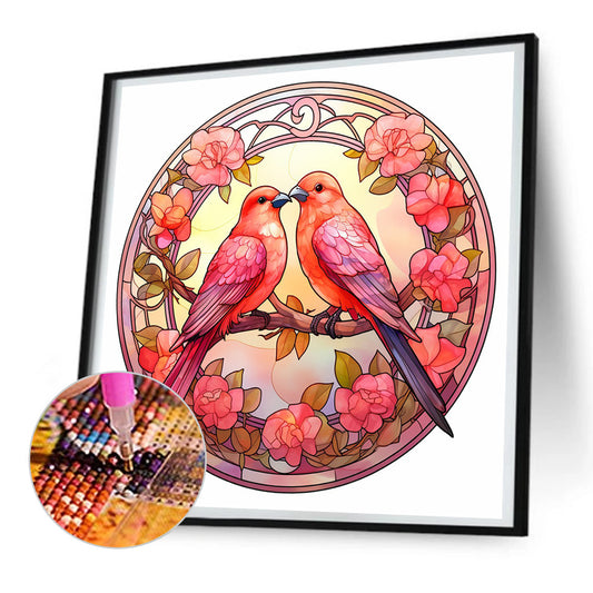 Diamond Painting - Full Round - love for birds (30*30CM)