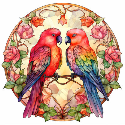 Diamond Painting - Full Round - love for birds (30*30CM)