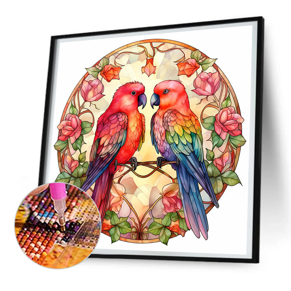 Diamond Painting - Full Round - love for birds (30*30CM)