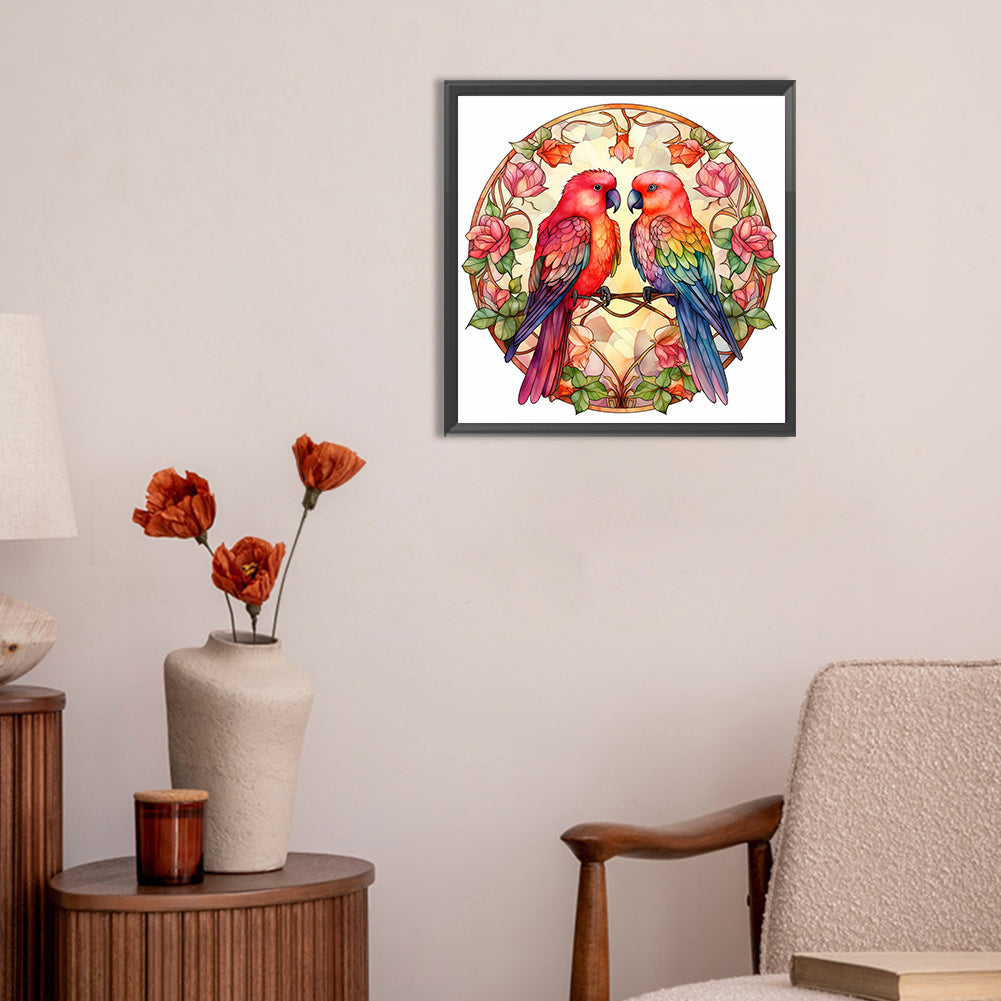 Diamond Painting - Full Round - love for birds (30*30CM)