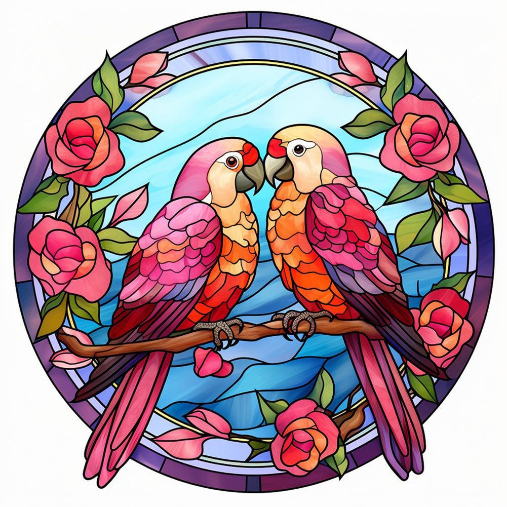 Diamond Painting - Full Round - love for birds (30*30CM)