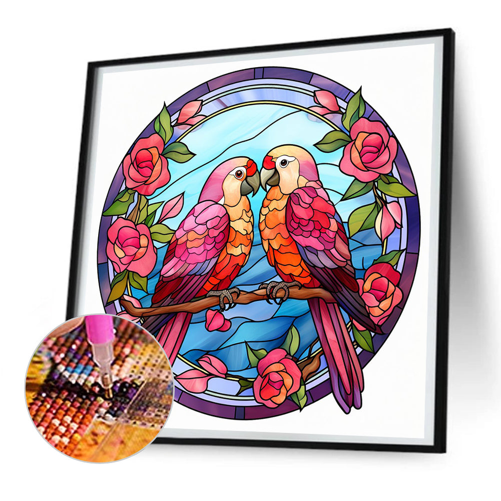 Diamond Painting - Full Round - love for birds (30*30CM)