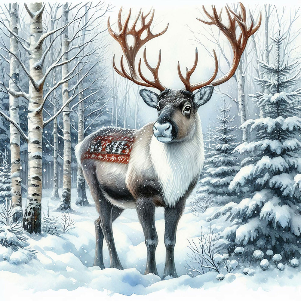 Diamond Painting - Full Round - snow elk (30*30CM)