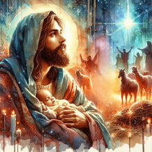 Load image into Gallery viewer, Diamond Painting - Full Round - Jesus and the Virgin (30*30CM)

