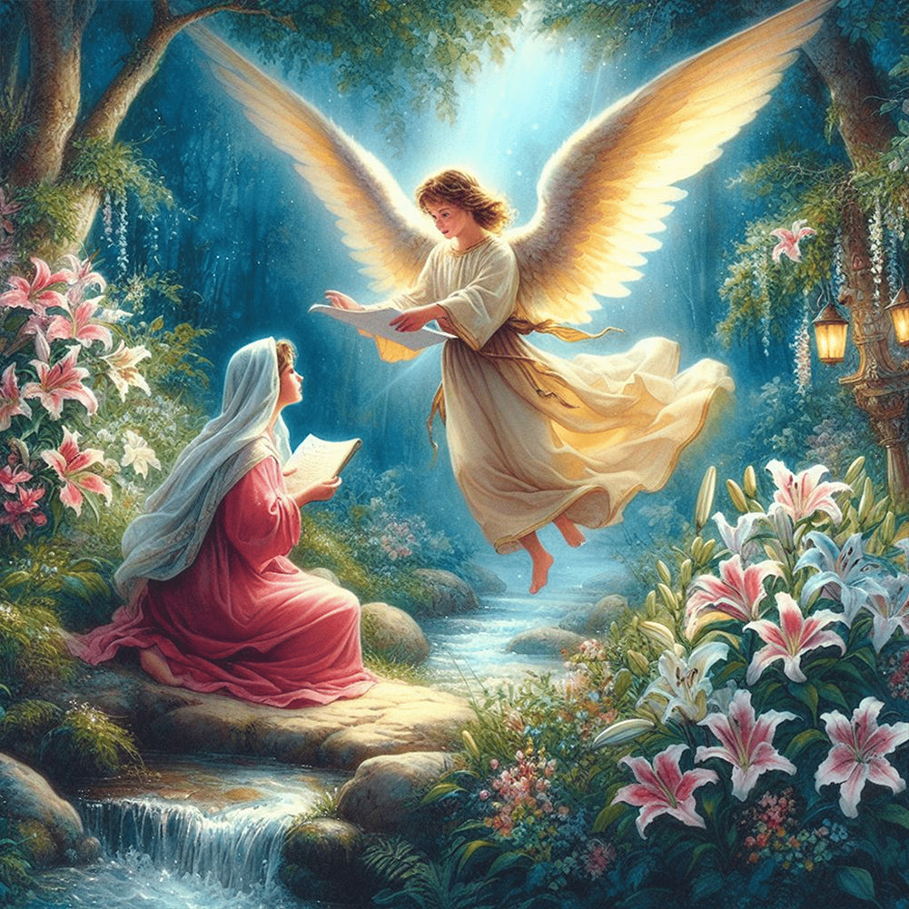 Diamond Painting - Full Round - Jesus and the Virgin (30*30CM)