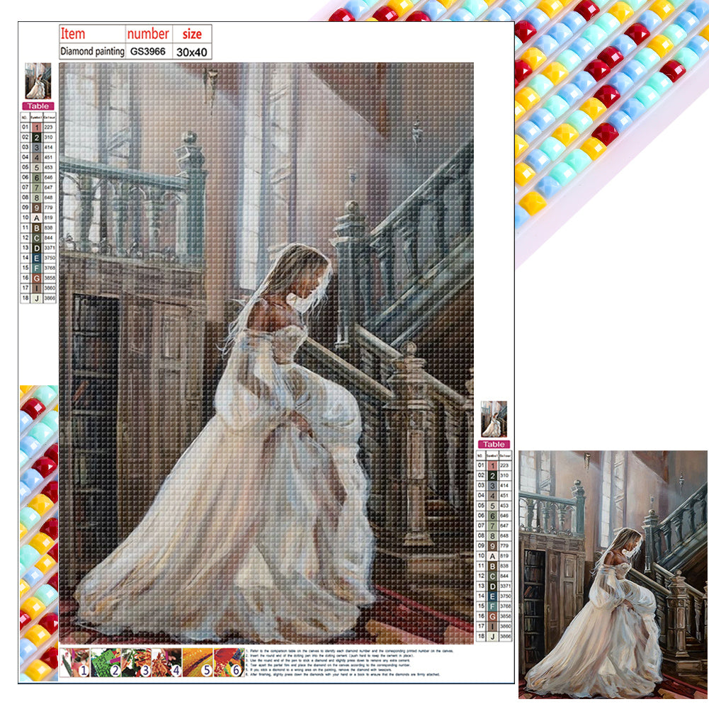 Diamond Painting - Full Square - oil painting bride (30*40CM)