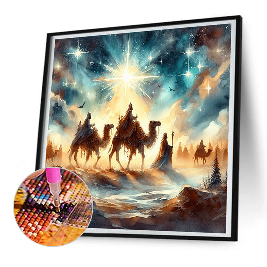 Diamond Painting - Full Round - Nativity of Jesus on Desert Camel (30*30CM)