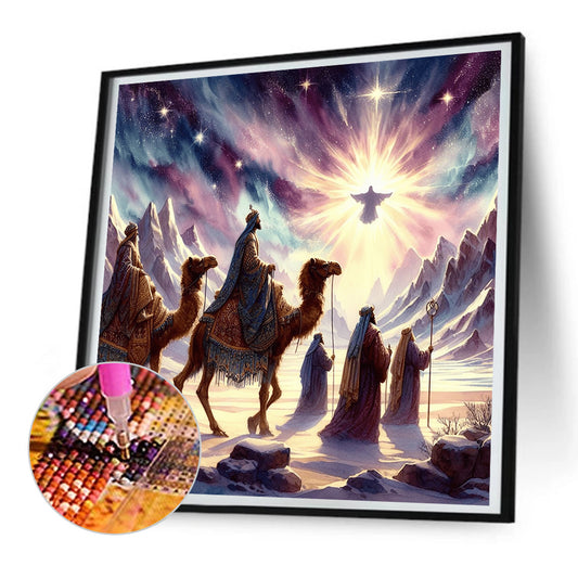 Diamond Painting - Full Round - Nativity of Jesus on Desert Camel (30*30CM)