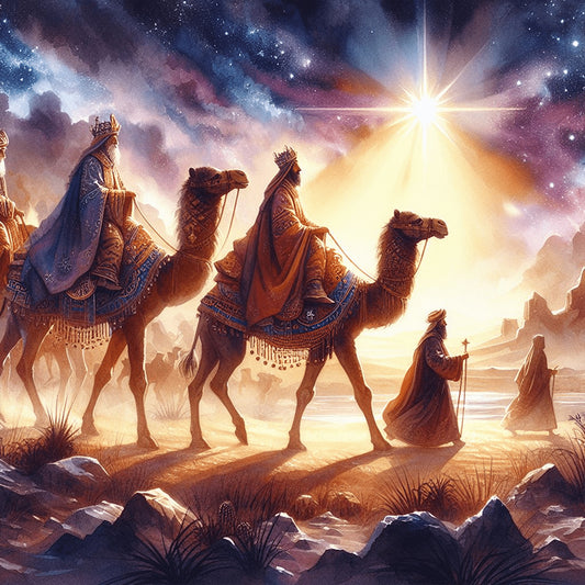 Diamond Painting - Full Round - Nativity of Jesus on Desert Camel (30*30CM)