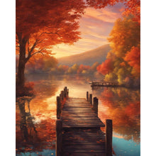 Load image into Gallery viewer, Diamond Painting - Full Square - woods lake (40*50CM)
