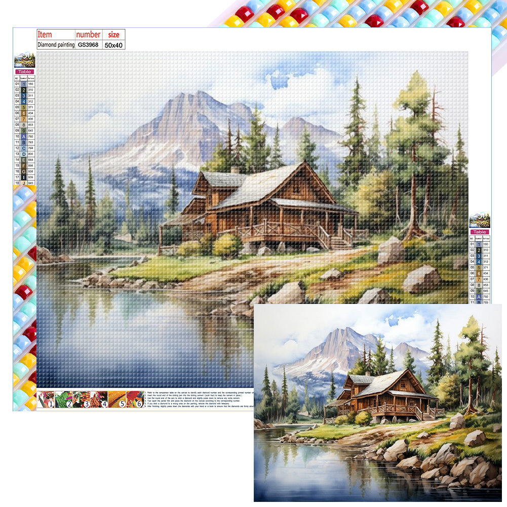 Diamond Painting - Full Square - woods lake (50*40CM)