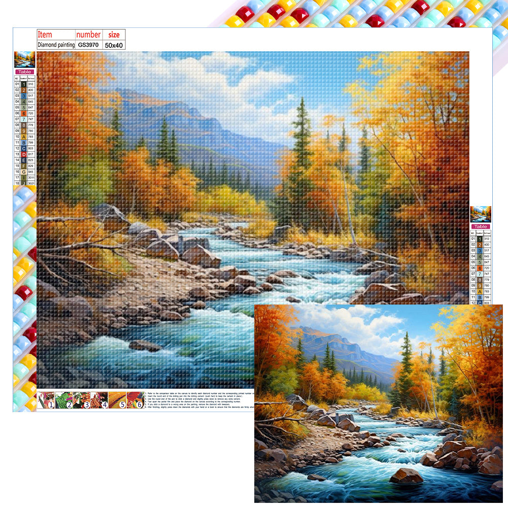 Diamond Painting - Full Square - woods lake (50*40CM)