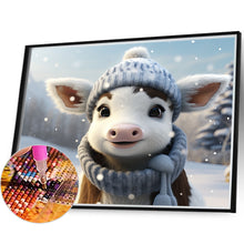 Load image into Gallery viewer, Diamond Painting - Full Round - winter cow (35*30CM)

