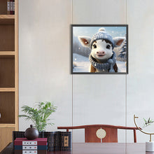 Load image into Gallery viewer, Diamond Painting - Full Round - winter cow (35*30CM)
