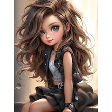 Load image into Gallery viewer, Diamond Painting - Full Round - sweet cool girl (30*40CM)

