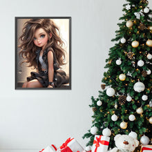 Load image into Gallery viewer, Diamond Painting - Full Round - sweet cool girl (30*40CM)
