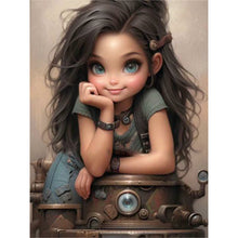 Load image into Gallery viewer, Diamond Painting - Full Round - sweet cool girl (30*40CM)
