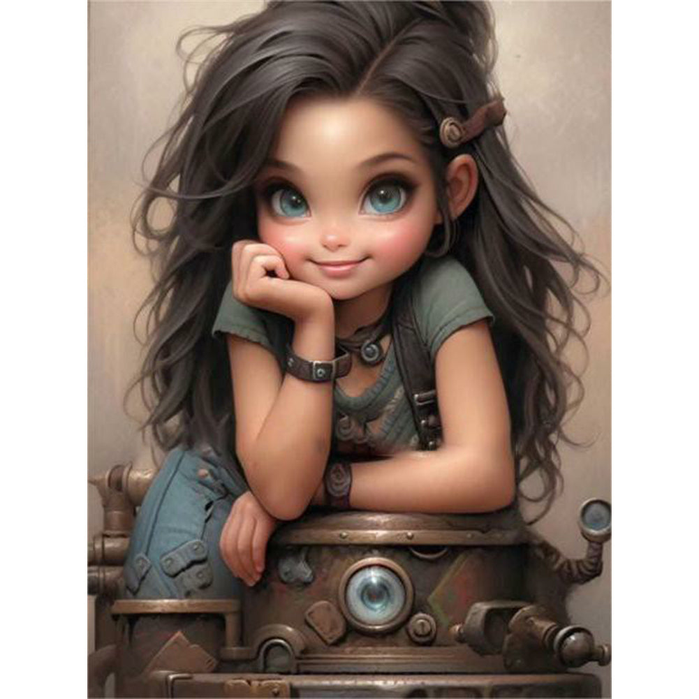 Diamond Painting - Full Round - sweet cool girl (30*40CM)