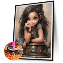 Load image into Gallery viewer, Diamond Painting - Full Round - sweet cool girl (30*40CM)
