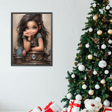 Load image into Gallery viewer, Diamond Painting - Full Round - sweet cool girl (30*40CM)

