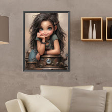 Load image into Gallery viewer, Diamond Painting - Full Round - sweet cool girl (30*40CM)
