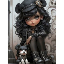 Load image into Gallery viewer, Diamond Painting - Full Round - sweet cool girl (30*40CM)
