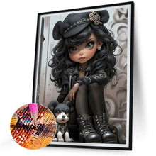 Load image into Gallery viewer, Diamond Painting - Full Round - sweet cool girl (30*40CM)
