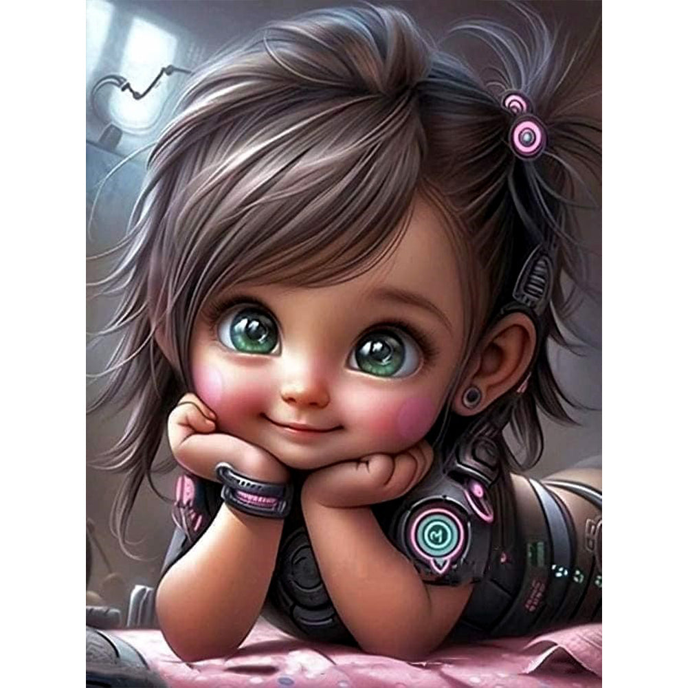 Diamond Painting - Full Round - sweet cool girl (30*40CM)