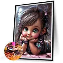 Load image into Gallery viewer, Diamond Painting - Full Round - sweet cool girl (30*40CM)
