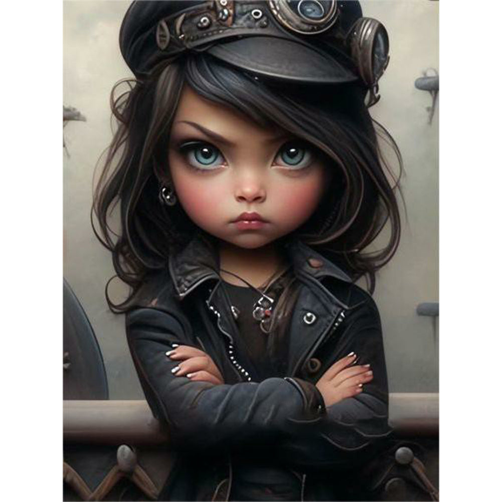 Diamond Painting - Full Round - sweet cool girl (30*40CM)
