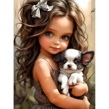 Load image into Gallery viewer, Diamond Painting - Full Round - sweet cool girl (30*40CM)
