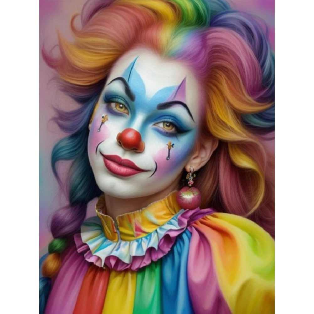 Diamond Painting - Full Round - clown girl (30*40CM)