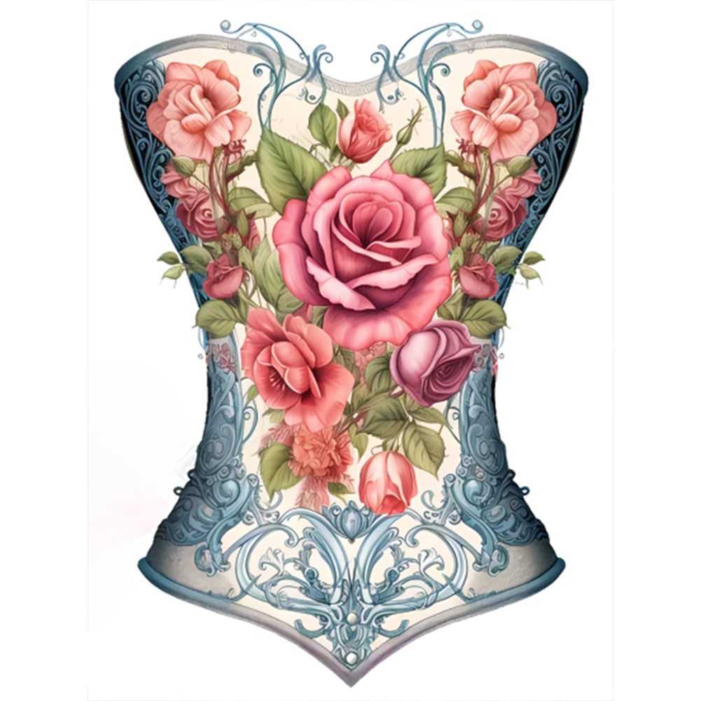 Diamond Painting - Full Round - tight rose corset (30*40CM)