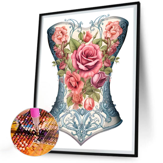 Diamond Painting - Full Round - tight rose corset (30*40CM)