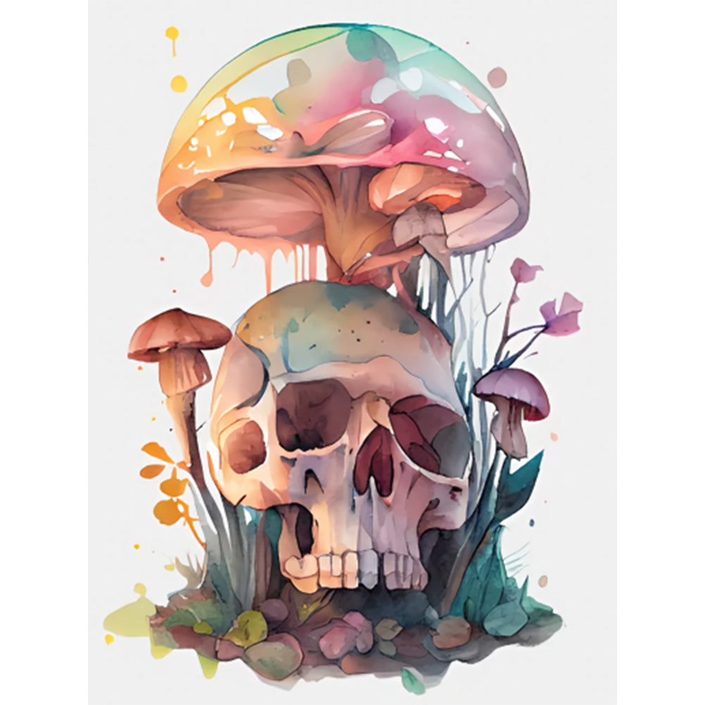 Diamond Painting - Full Round - skull mushroom (30*40CM)