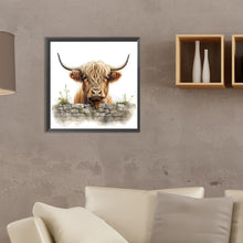 Load image into Gallery viewer, Diamond Painting - Full Round - Highland cow baby (35*35CM)
