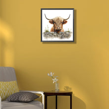 Load image into Gallery viewer, Diamond Painting - Full Round - Highland cow baby (35*35CM)
