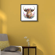 Load image into Gallery viewer, Diamond Painting - Full Round - highland cattle (35*35CM)
