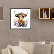 Load image into Gallery viewer, Diamond Painting - Full Round - highland cattle (35*35CM)
