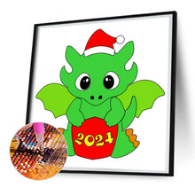 Load image into Gallery viewer, Diamond Painting - Full Round - Baby dragon, symbol of the year (30*30CM)
