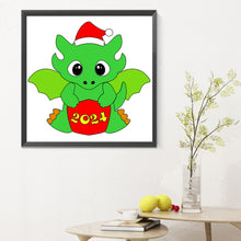 Load image into Gallery viewer, Diamond Painting - Full Round - Baby dragon, symbol of the year (30*30CM)

