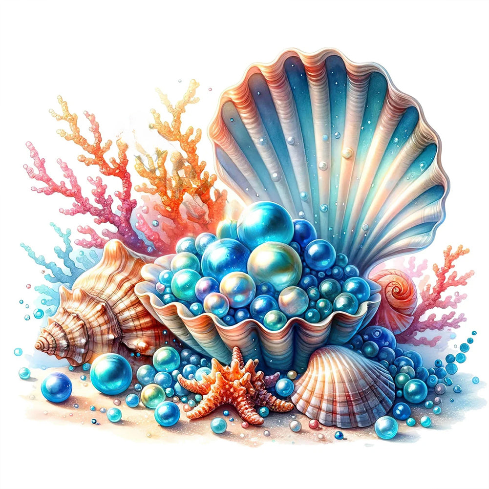 Diamond Painting - Full Round - pearl sea shell (35*35CM)