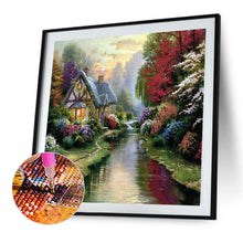 Load image into Gallery viewer, Diamond Painting - Full Square - riverside cabin (50*50CM)
