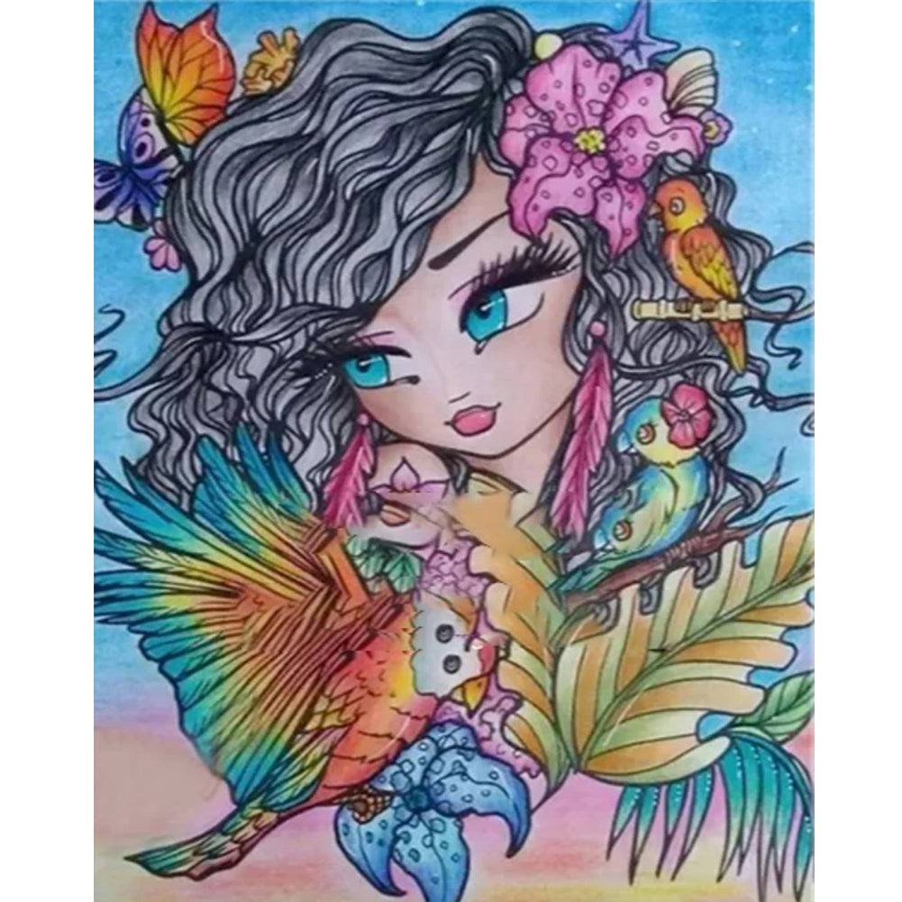 Diamond Painting - Full Round - cartoon girl (40*50CM)